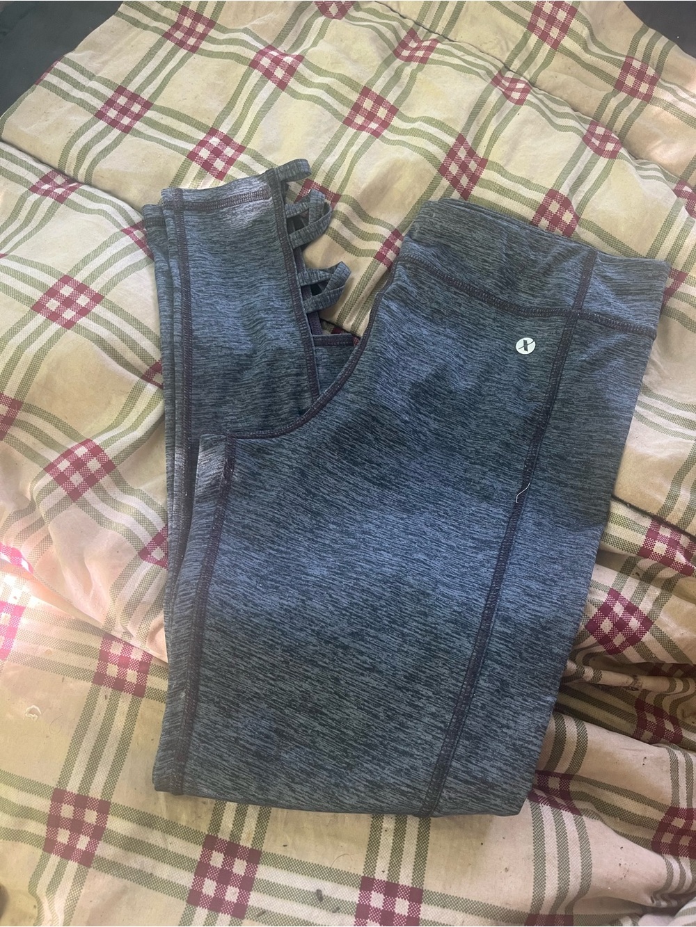 Xersion Heathered Navy Performance Leggings